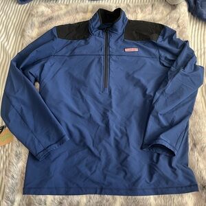 Vineyard Vines Performance Quarter Zip Mens sz 2XL blue black jacket
